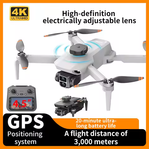 LYZRC L106-1 GPS Drone With 4K Professional HD Camera 4.5" Screen 5G WIFI Brushless Motor FPV Quadco