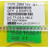 (Combo of 10) Zener Diode 15V ZMM 15V SMD 1206 Zener Diode 15V 0.5A ST (Combo)