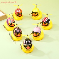 magicalhour 1 Set Small Yellow Duck Road Bike Motor Helmet Riding Cycling Accessories Without Lights Car Duck With Helmet Broken Wind Pendant new