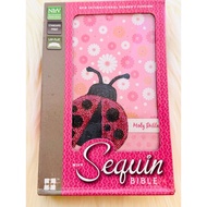 NIrV Sequin Bible Pink Leathersoft | Easy-to-Read Children’s Bible | Sparkle Sequin Cover | Christia