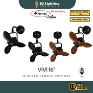 🔥NEW + FREE SHIPPING🔥 DEKA FIERO VIVI 16" Remote Control 6 Speed 3 ABS Blade / Corner Fan / Kipas Di
