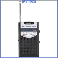 SHIN    Portable AM FM Radio Easy Adjustment Pocket Radio Longest Lasting 2 Band Retro Speaker Radio For Elder Home