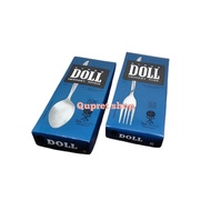 3 PAIRS STAINLESS DOLL SPOONS & FORKS STAINLESS DINNER FORKS