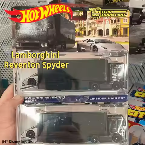 Team Transport Series FLF56 Hot Wheels Lamborghini Reventon Spyder 1/64 Diecast Vehicle Base Rubber 