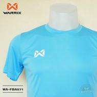 WARRIX เสื้อกีฬาสีล้วน เสื้อฟุตบอล WA-FBA571 / WA-FBA071 สีฟ้า LL วาริกซ์ วอริกซ์ ของแท้ 100%