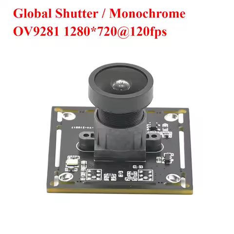OV9281 120fps 720P Global Shutter USB Camera Module, Monochrome Black and White,1280x720, Quick Reco