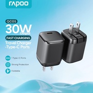 Rapoo QC05 Black 30W Type C Port Fast Charging Adoptor 30W Charger
