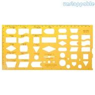 Un* K Resin Flow Chart Symbol Drafting Template Ruler Stencil Measuring Tool Student