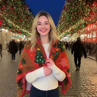 AVIEROO Korean Inspired Multi-Functional Double-sided Flannel Plaid Snap Closure Shawl Throw Blanket