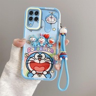 ปลอกซิลิโคนนุ่มกันกระแทกสำหรับ Samsung Galaxy A12 4G 5G M12 F12 ลายการ์ตูน 3D สติช จิงเกิล แคท คุโรม