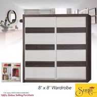 Suria~Wardrobe 8ft x 8ft 2 sliding door