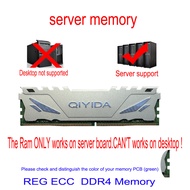 Qiyida DDR4 Ram 16GB 2Rx4 PC4-2133P ECC REG Server Memory silvery RAM