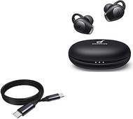 BoxWave Cable Compatible With Soundcore Life A2 NC - DirectSync PD Cable (3ft) - USB-C to USB-C (100