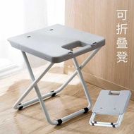 HY/💯Dormitory Foldable Stool Portable Train Folding Stool Adult Plastic Small Chair Household Simple Folding Chair Board