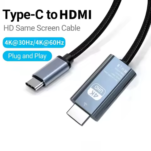 USB C To HDMI Cable 2M/6.6FT 4K 30/60Hz Type C To HDMI HD TV Converter Adapter For IPhone 15 MacBook