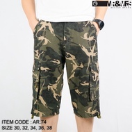 Camouflage Military Shorts Cargo Style Fashionable Three-Quarter Bags Casual/Summer Model AR.74 (Bro