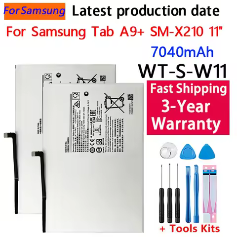 7040mAh Brand New WT-S-W11 Replacement Battery For Samsung Galaxy Tab A9+ /Tab 11 SM-X210 Tablet bat