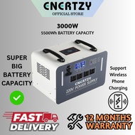 ENERTZY 3000W High Power Portable Power Station Pure Sine Wave 3000W 5500Wh 220V Output Emergency Ba