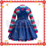 hiCosplaydy Kids Movie Childs Play Chucky Cosplay Costume Halloween Carnival Party Costumes
