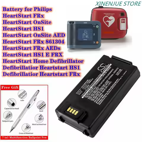 Medical Battery 9V/4200mAh for Philips HeartStart FRx,OnSite,HS1,Defibrillator,OnSite AED,FRx 861304