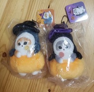 全新萬聖節南瓜鯊魚貓咪毛絨公仔1set