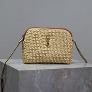 Saint Laurent YSL Mini Gaby Raffia Shoulder Bag 拉菲草包