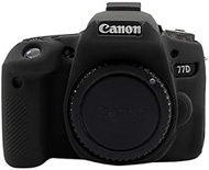 Miss flora Camera accessories .Soft Silicone Protective Case for Canon EOS 77D (Color : Black)