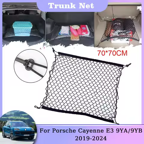 Trunk Storage Net For Porsche Cayenne E3 9YA 9YB MK3 2019 2020 2021 2022 2023 2024 Nylon Mesh Auto R