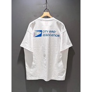 BEAMS JAPAN PRIMT T-SHIRT CITY BIRD Printed Cotton Short sleeved T-shirt