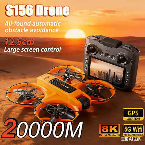 S156 Drone GPS 8K Professional HD 360° Dual Camera Screen Remote Control Brushless Motors Obstacle A