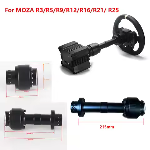 Simulated Racing Car Steering Wheel Aluminum Alloy Anodized Process Extension Rod For MOZA R3/R5/R9/