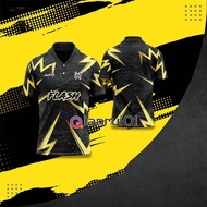 FLASH JERSEY RETRO COLLAR VIRAL Baju Jersey Viral Tiktok Jersey Polo FULL SUBLIMATION 0KTY RETRO COL