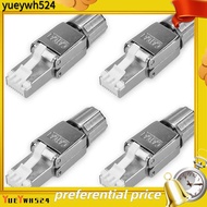 [yueywh524]RJ45 Network Connector Pack -Set of 4 Cat6A RJ-45 Network Connectors -Shielded Cat 6A Eth