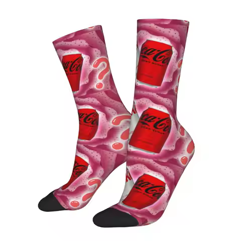 Funny Sock dDiet Coke dDiet CokeCoca Cola Zero Sugar Question Vintage Seamless Pattern Printed Men S
