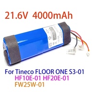 4000mAh for Tineco FLOOR ONE 1.0 FW25M-01 FW25W-01 FW09010ECN HF10E-01 HF20E-01 S3-01 Vacuum Cleaner