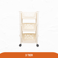 Premium Multi-Purpose Kitchen Trolley 3 & 4 Tier Storage Rack With Wheels / Easy To Move / Easy Asse