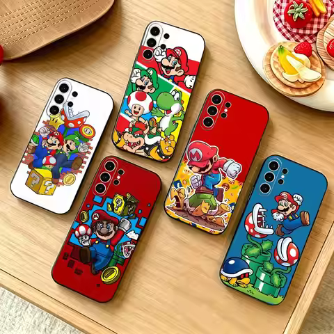 cartoon S-Super M-MarioS Bros Phone Case For Samsung S25,S24,S21,S22,S23,S30,Ultra,S20,Plus,Fe,Note,