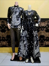 BATIK COUPEL KATUN MASA KINI / BATIK PASANGAN SUAMI ISTRI/ BATIK SARIMBIT TERBARU 2023/ gamis katun