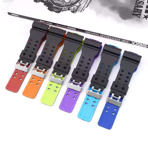 Resin Strap for Casio G-Shock GA-100/110/120/150/300/400/700 GD-100/110/120 G-8900 GLS-100 Silicone 