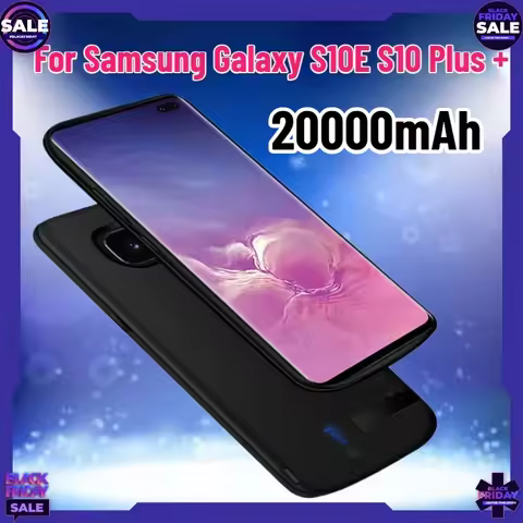 20000mAh Battery Charger Case for Samsung Galaxy S10E S10 Plus + Power Case Bank Rechargeable for S1