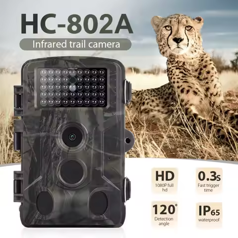 24MP 1080P Video Wildlife Trail Camera Photo Trap Infrared Hunting Cameras HC802A Wildlife Wireless 
