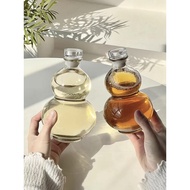 Glass Bottle Jar Gourd Shape
