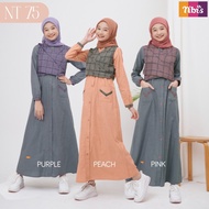 Gamis Nibras NT 75 / Fashion Muslim Gamis Remaja Nibras Terbaru 2022