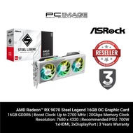 AMD Radeon™ RX 9070 Steel Legend 16GB OC Graphic Card RX9070 STEEL LEGEND 16G
