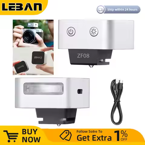 ZENIKO ZF04/ZF08 Mini Camera Flash Speedlite 6500K Standard Hot Shoe Mount for Sony Canon Nikon Olym