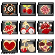 Fashion Homme Casino Poker Chess Snooker Charm Italian Links Fit 9mm Bracelet Stainless Steel Women 