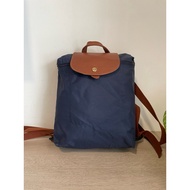 Authentic Longchamp Navy Blue Backpack Base 9.5 Inches The Movie Is Still Beautiful. The Fabric Does