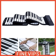 [Finevips] Roll up Piano Electric Hand Roll Piano Keyboard for Travel Gifts