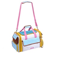 กระเป๋าเดินทางสำหรับสัตว์เลี้ยง ZEZE เส้นใยโพลีเอสเตอร์ขนาดใหญ่แบบสะพายข้าง คุณสมบัติพิเศษ กระเป๋าใส