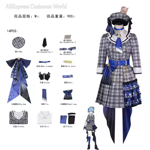 Anime Virtual YouTuber Hoshimachi Hosimati Suisei Cosplay Costumes VTuber Hololive Halloween Uniform